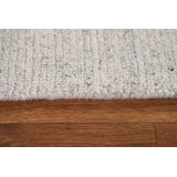 Tapis ivoire en laine noué à la main de conception unique 3 pi 11 po x 5 pi 10 po New Age