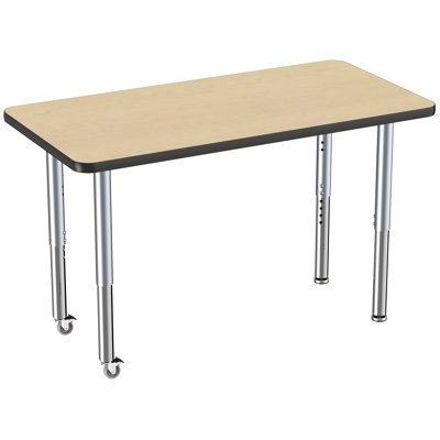 Table rectangulaire d'activité rectangulaire avec pieds réglables