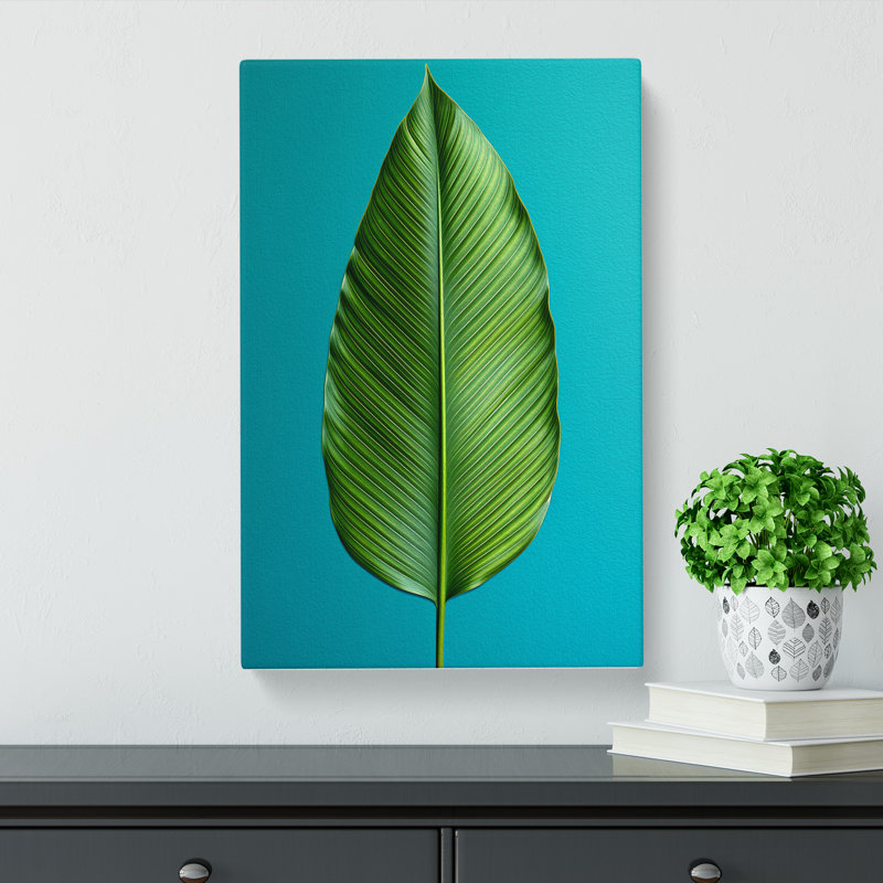 Palm Leaf Minimalism - No Frame Print, 50cm H x 35cm W x 3cm D