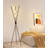 Elegant Crossed Pole Floor Lamp With Spherical Light Shades