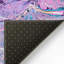 Tapis abstrait bleu / mauve tissé à la machine-60320772