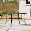 Casillas Rectangular Outdoor Garden Metal Slatted Coffee Table-1281292925