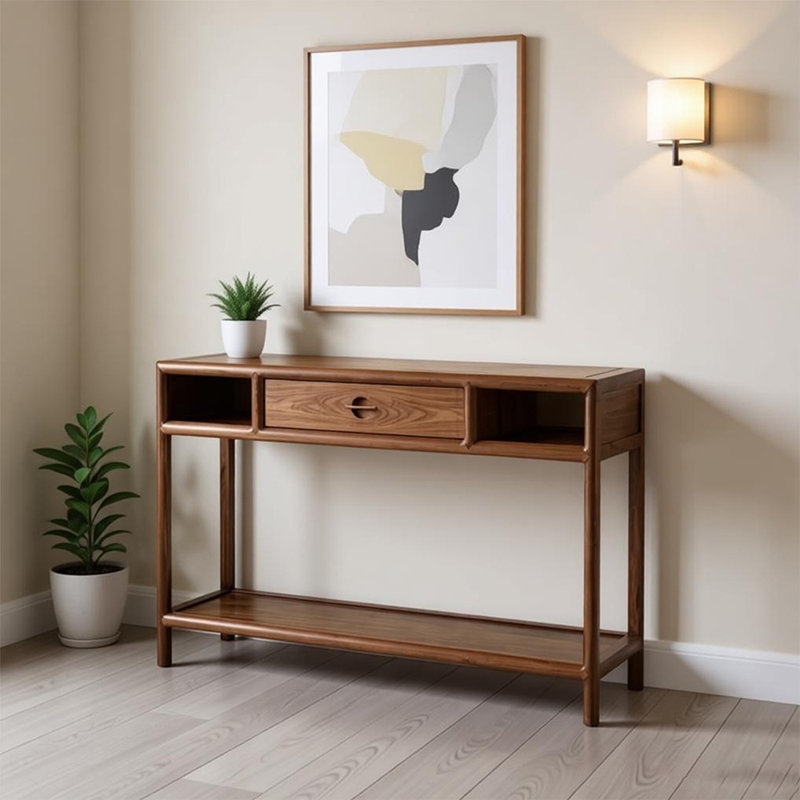 Nouvelle console d'entrée de style chinois, H 33,46 po x l 39,37 po x P 13,77 po