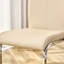 Chaise de salle à manger, chaise d'appoint rembourrée à haut dossier en cuir de polyuréthane avec pieds en métal en forme de C-884605466-884605460-884605463