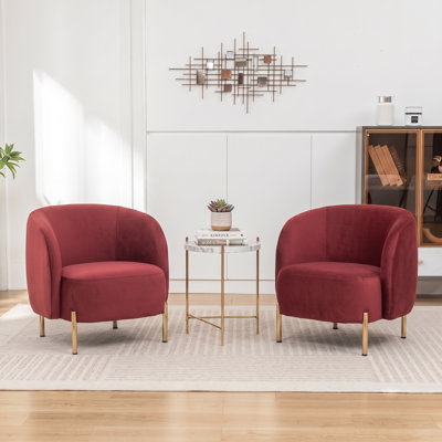 Chaise d'appoint rembourrée Edward