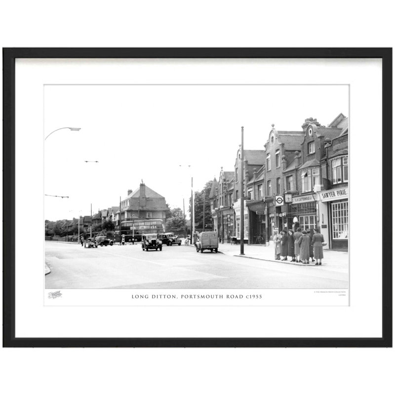 Long Ditton, Portsmouth Road C1955 by Francis Frith - Single Picture Frame Print, 40cm H x 50cm W x 2.3cm D