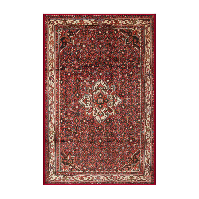 Tapis décoratif rouge sud-ouest Estrella, Rectangle 7 pi x 10 pi