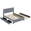 Lit plateforme tapissier avec 2 tiroirs et lit gigogne-941952081
