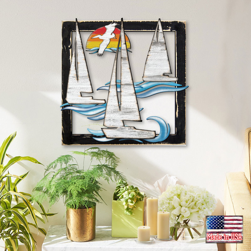 Handmade Solid Wood Wall Decor, 24" H x 24" W x 1" D