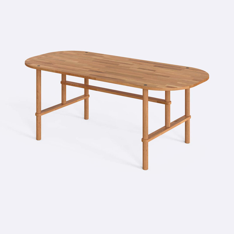 Table de salle à manger en bois de hêtre massif Beverly Hills, L 78,7 po x P 35,4 po