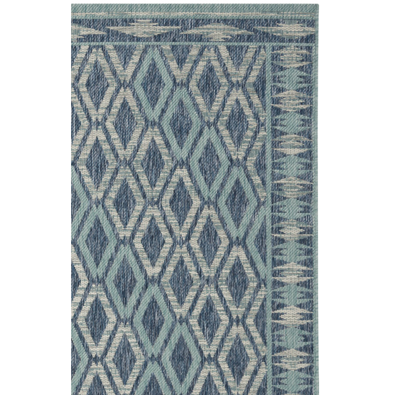 Tapis d'intérieur / extérieur à motif géométrique Amarien Performance, Rectangle 8 pi x 10 pi