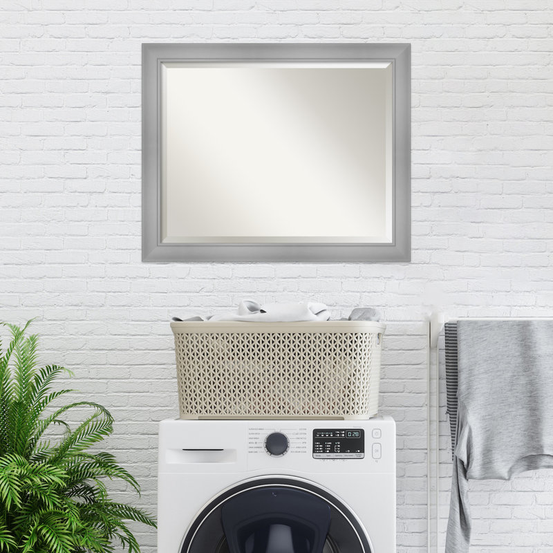 Kellison Flat Wall Mirror, Silver, 25.88" x 31.88"