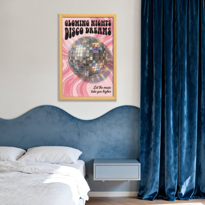 Fashion Glowing Nights Disco Dreams Pattern Print