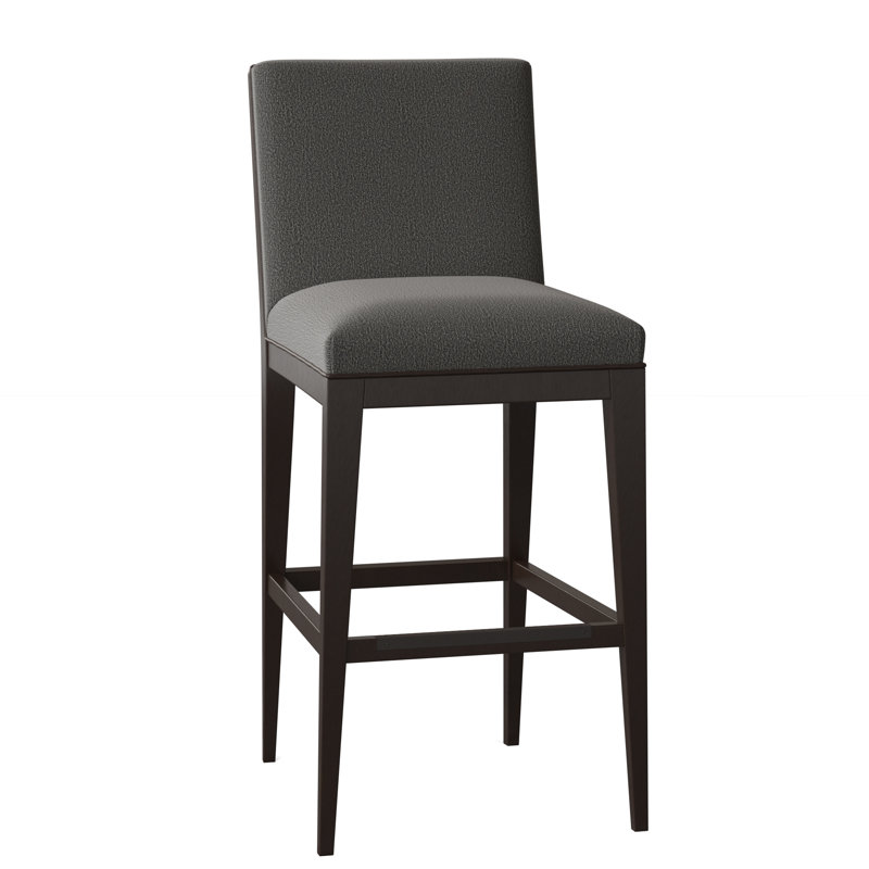 Logan Bar & Counter Stool, American Walnut, Filigree Ivory, Bar Stool (30" Seat Height)