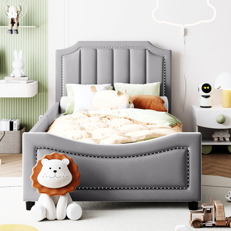 Lit de jour classique gris rayé Classic, Gray