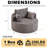 Boneless 55''L Chenille Foam Single Swivel Chair, Fluffy Modern Sleeper, 360 Degree Swivel Chair For Living Room, Bedroom, Lounge And Projection Room-675626635-675626645