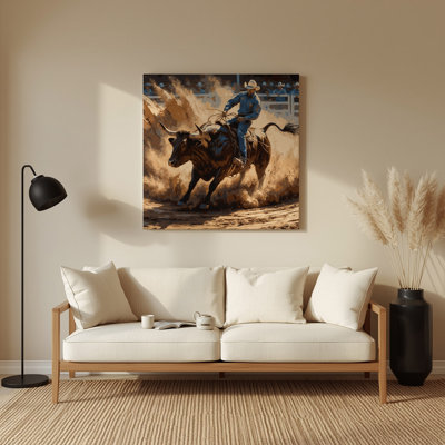 Sports Rodeo Brown Metal Wall Art