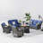Wicker 8 - Person Patio Conversation Set with Cushions-47761664-48084782-38310840