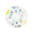 Flower patterned circular ceramic stool