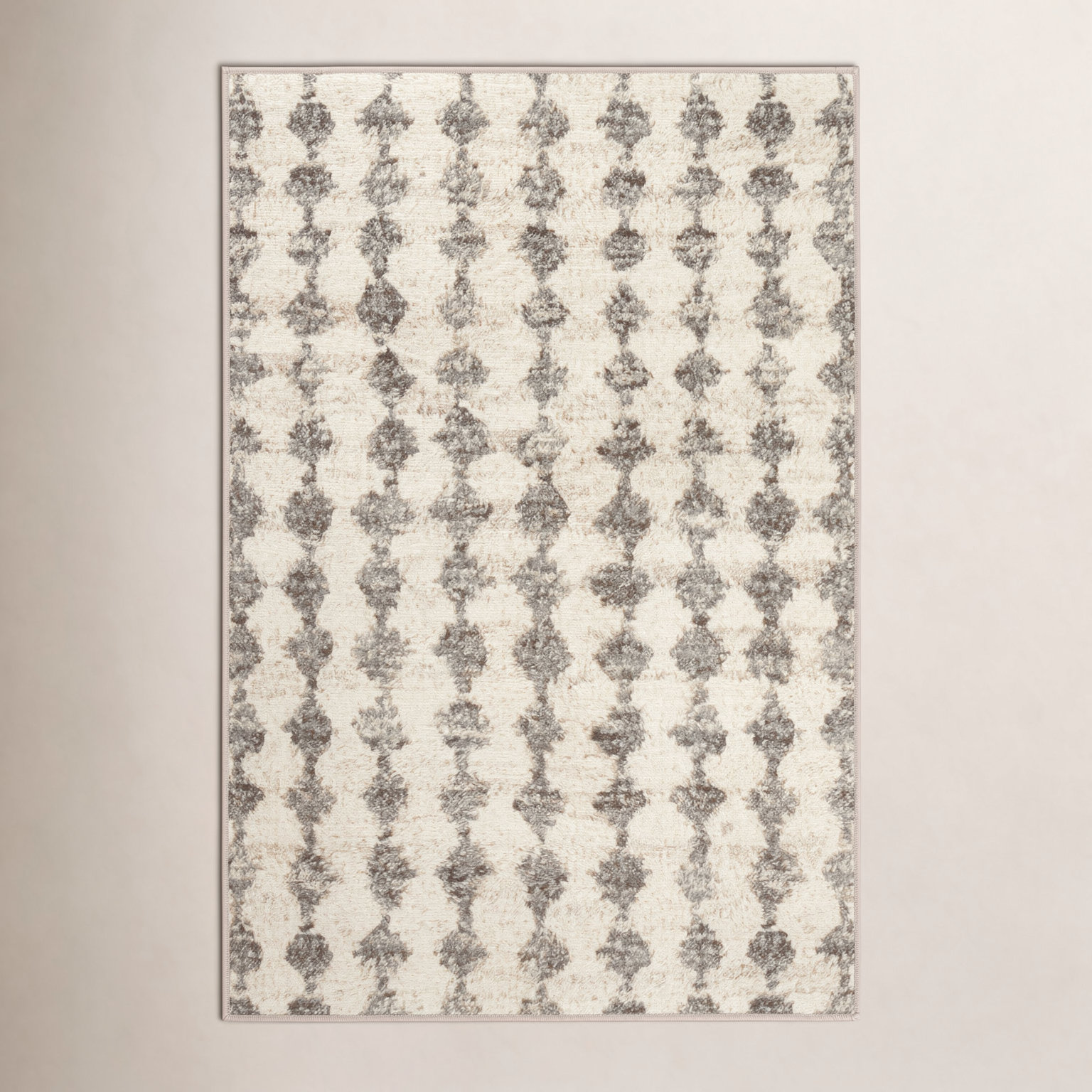 Izzy Grey Machine Washable Geometric Rug, Rectangle 7'6" x 9'6"