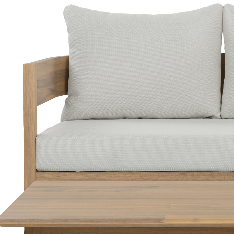Banc de patio + table Kaiiden, Oak