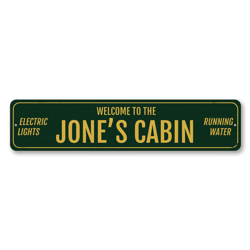 Plaque en aluminium Welcome Family, H 4 po x l 18 po x P 0,04 po