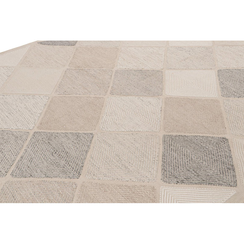 Scandinavian Wool Geometric Area Rug, Rectangle 10' x 14'