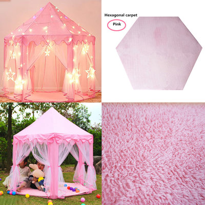 Tapis hexagonal en molleton doux