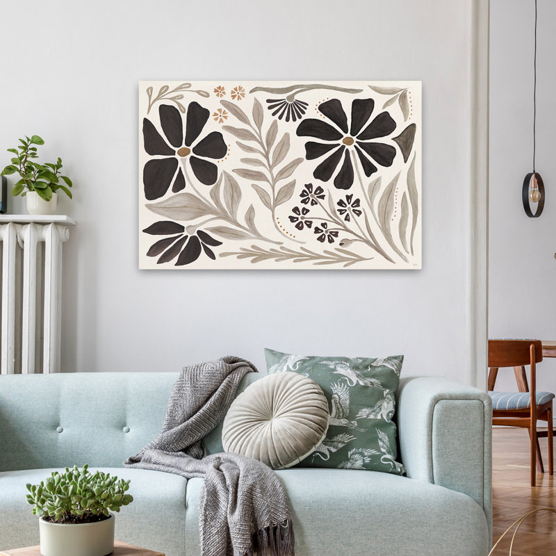 Boho - Pétales modernes I Neutre, H 24 po x l 36 po