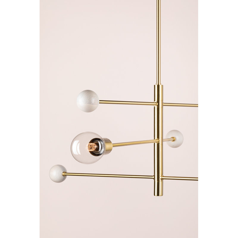 Lustre 3 lumières - noir doux, Laiton vieilli