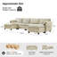 Esteban 360cm W Modern 6 Seater Corner Sofa with Elephant Ear-Shaped Armrests -618719739