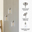 Luminaire suspendu cylindrique simple à 1 lumière Aletriz