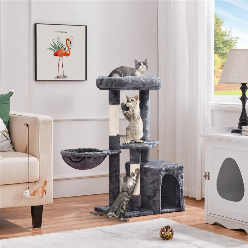 Daum 34.5'' H Cat Tree, Dark Gray
