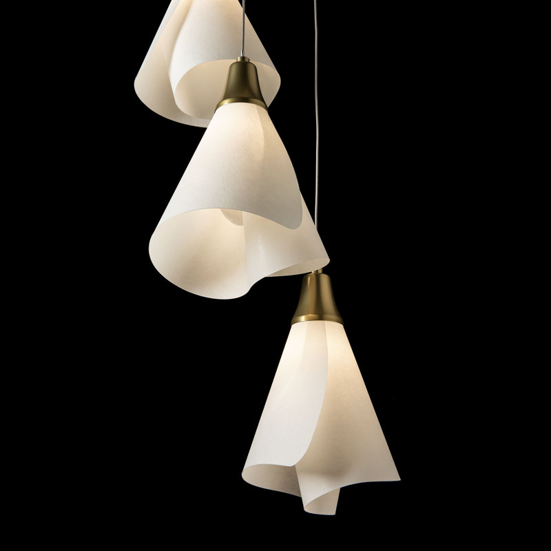 Mobius 5 - Light Cluster Pendant, 130", Modern Brass, 5