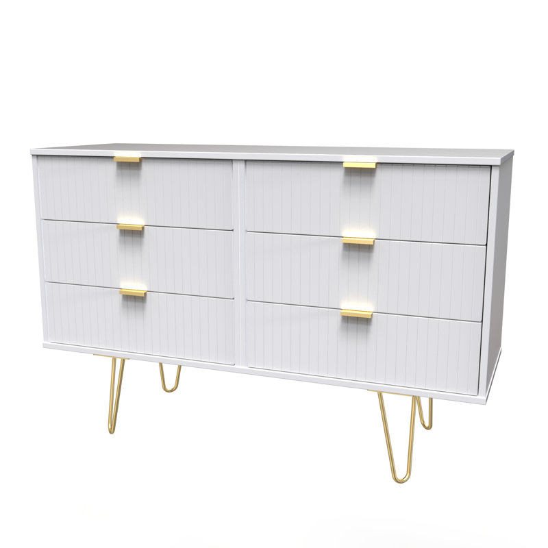 Alara 115cm W 6 - Drawer Chest of Drawers