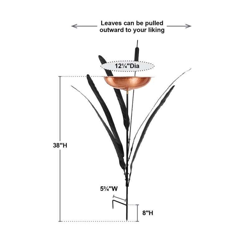 Single Cattail Birdbath