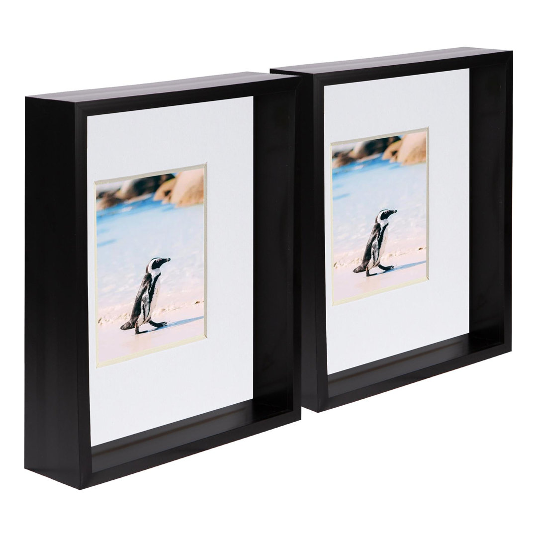 Nicola Spring - 8" x 10" 3D Deep Box Photo Frames - 5" x 7" Mount