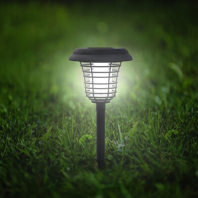 Solar Powered Light, Mosquito And Insect Bug Zapper-LED/UV Radiation Outdoor Stake Landscape Fixture For Gardens And Patios By Nature Spring -  498735NDG