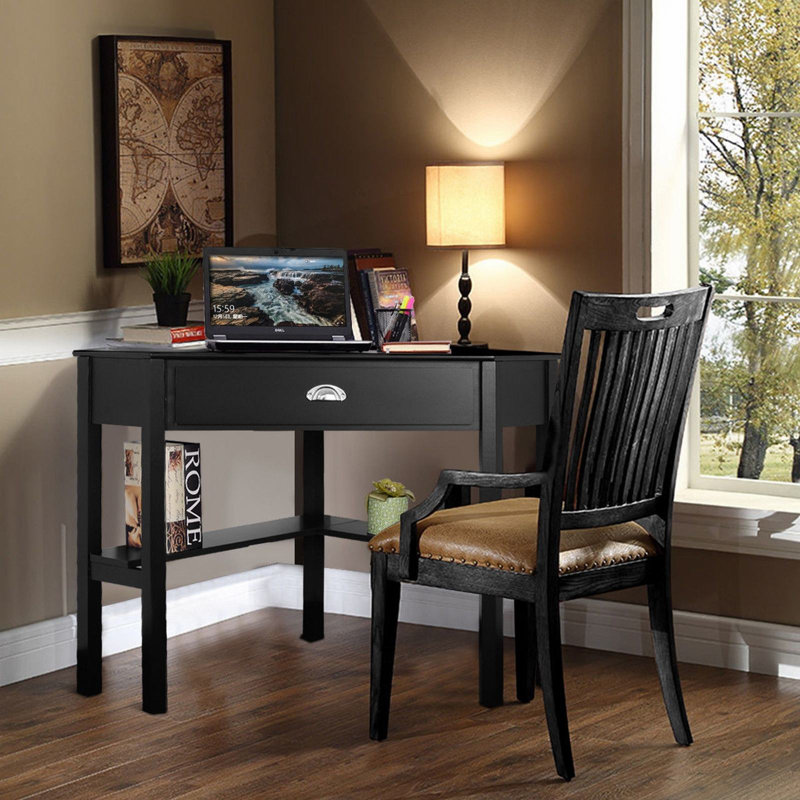 Aust Corner Computer Desk, Black