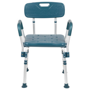 Homcom Bathroom Shower and Bath Bench with Seat Adjustable Medical Chair  Disabled Arms Backrest Quick Release Chair