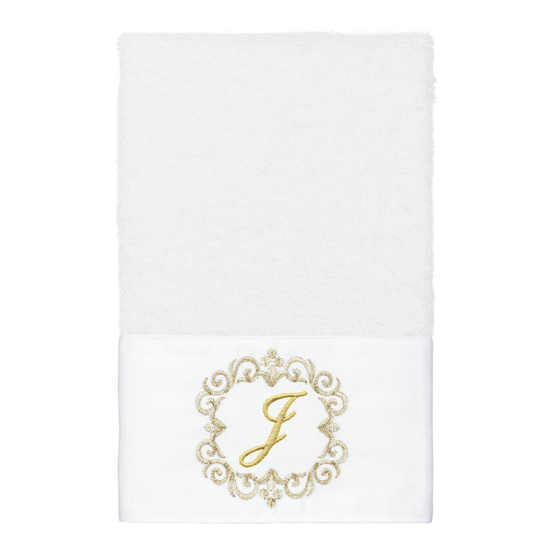 Winston Porter 100% Turkish Cotton MONICA 2PC Embellished Hand Towel Set, J