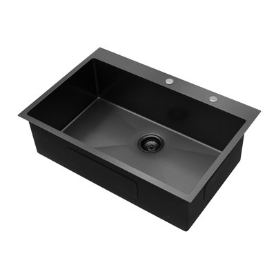 33X22x10"Drop-In Single Bowl Stainless Steel Kitchen Sink