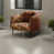 Brown/Cream Yellow Linen Blend/Faux Leather
