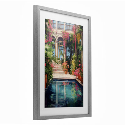 «Pink Greenhouse Pool Reflection», impression par LSR Design Studio
