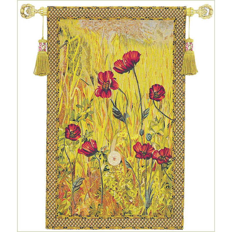 Tapisserie coquelicots dans le pré