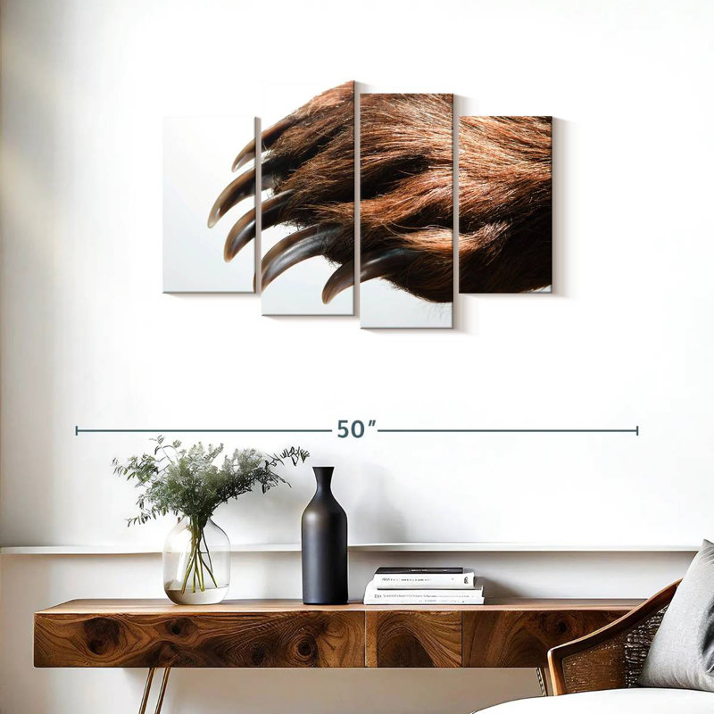 Brampt Brown Bear Claws, 22"H x 36"W