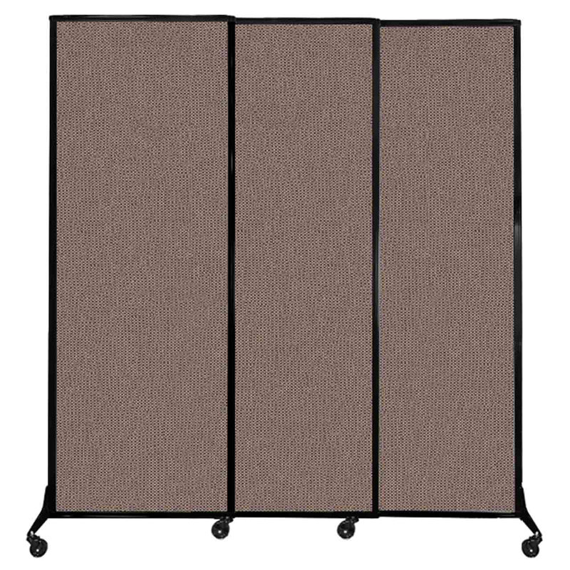Cloison coulissante à 3 panneaux QuickWall, H 88 po x l 84 po, Latte