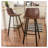 Set Of 2 30" Dax Faux Leather Barstool Brown