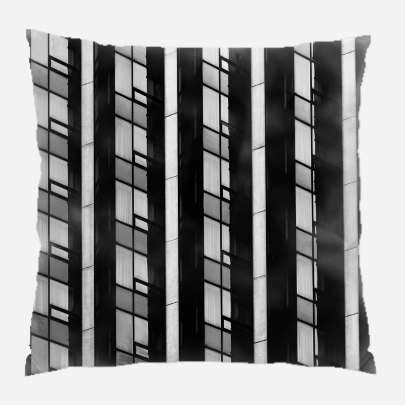 Architecture Geometric Microsuede Reversible Throw Pillow