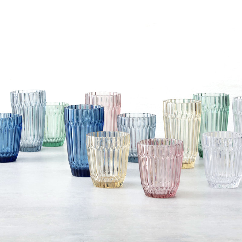 Fortessa Archie Glass, 14.8 Ounce Iced Beverage Glass (Set of 6), Cornflower Blue, Cornflower Blue